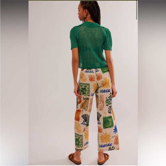 Free People Artistic Print Wide-Leg Pants - Picture 2 of 3
